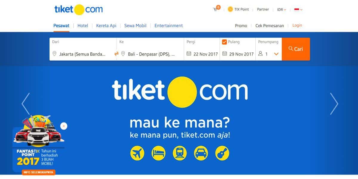 Diskon hotel sampai Rp300.000 di Tiket.com