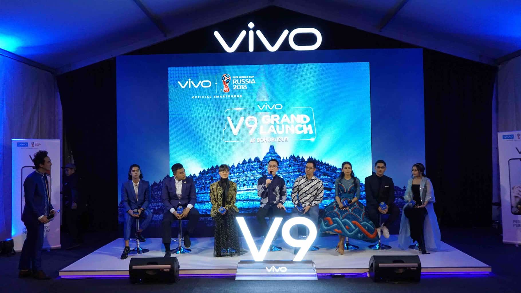 Vivo pamerkan V9 bersama keindahan Borobudur