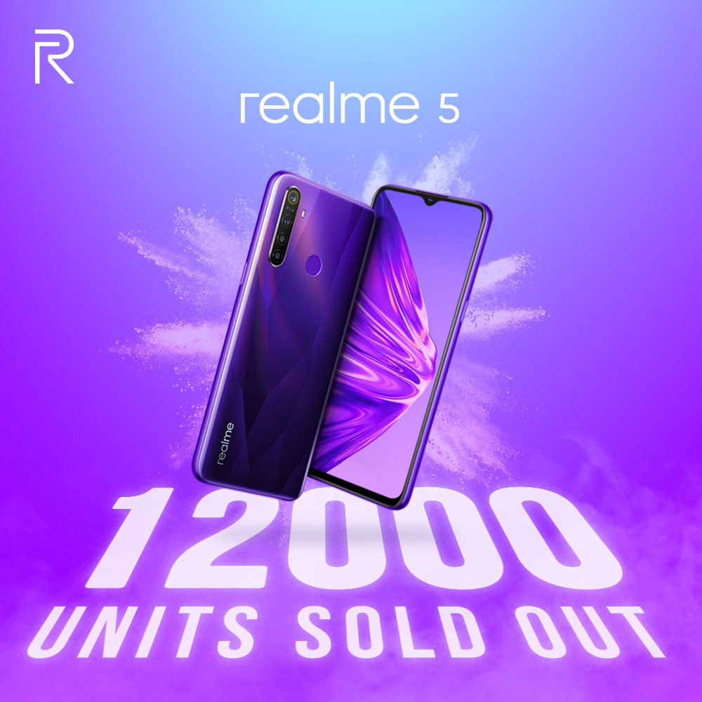 Realme 5 adakan flash sale online pertamanya, terjual 12.000 unit