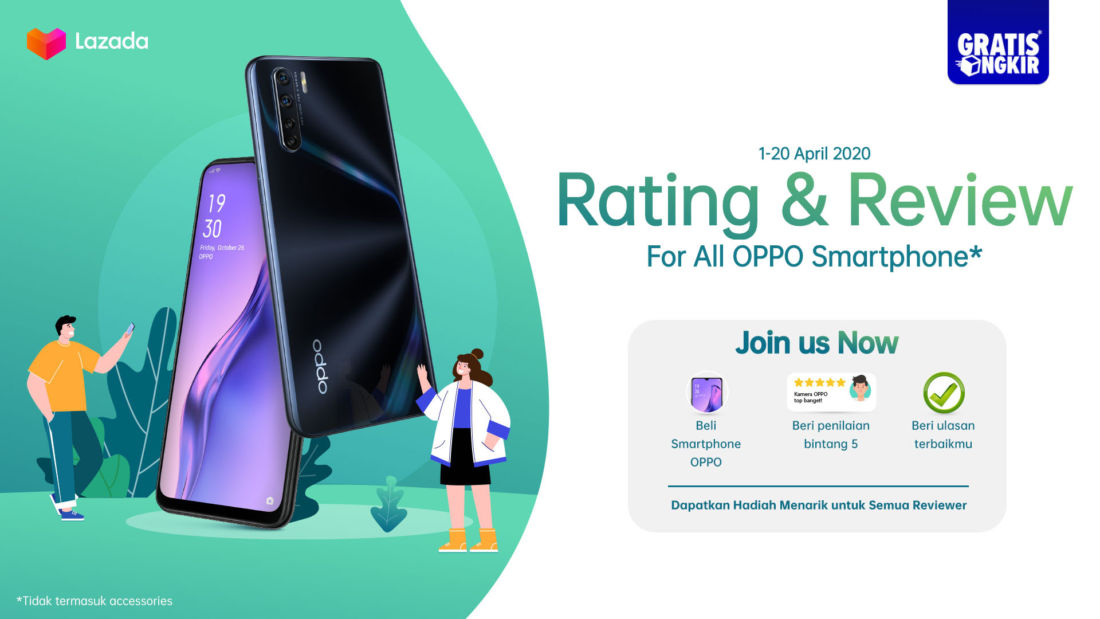 #BetterAtHome, gratis ongkir produk OPPO di toko resmi Lazada