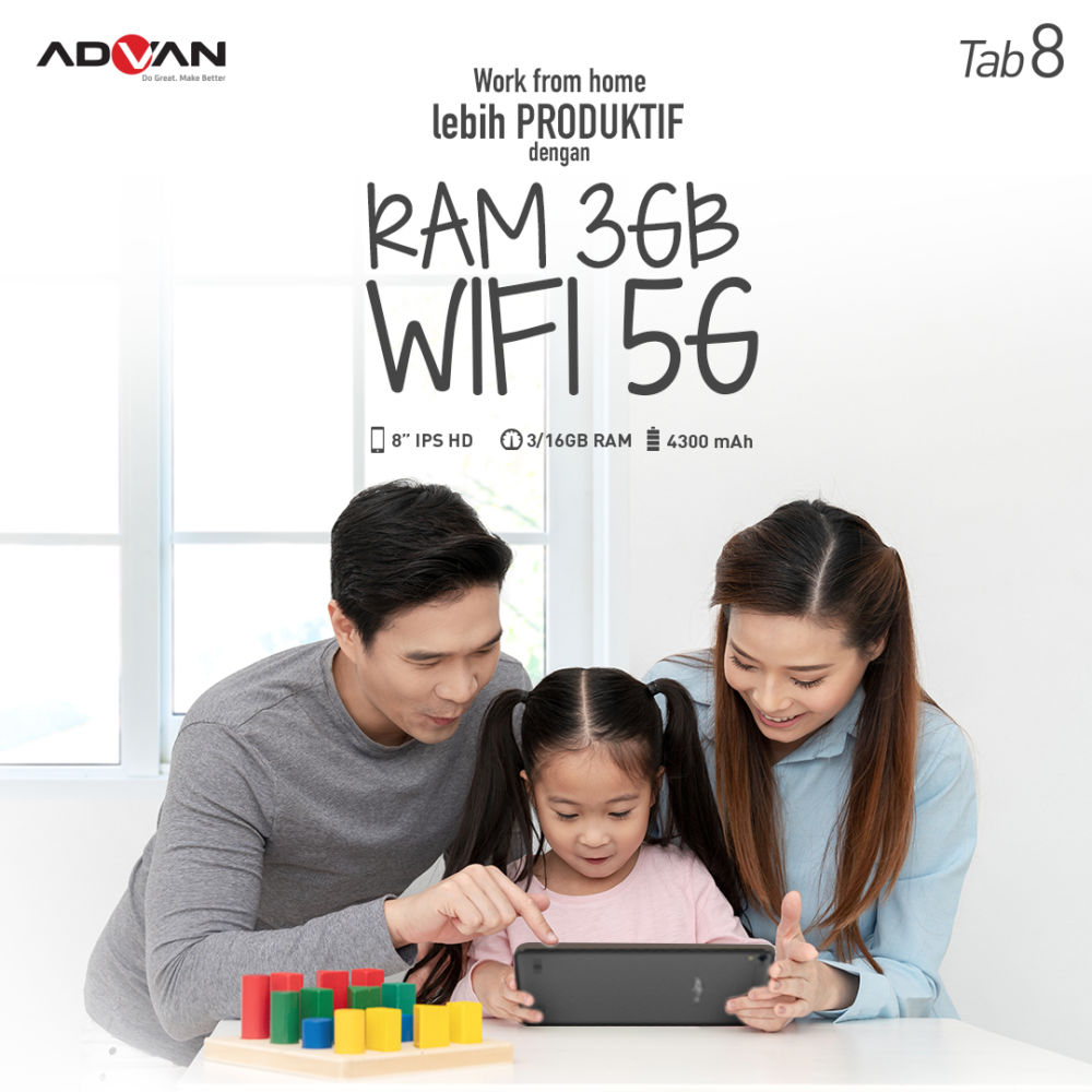 ADVAN TAB 8, bisa jadi pilihan anak untuk belajar dari rumah