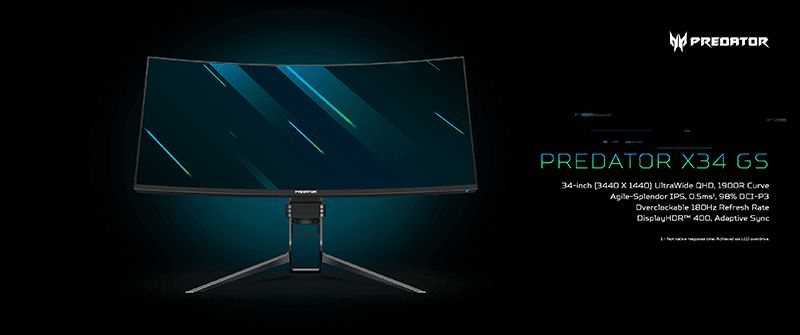 Berdesain layar lengkung, Acer hadirkan Monitor Predator X34 GS