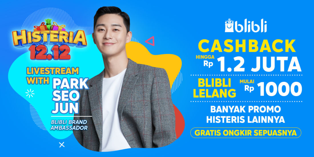 Livestreaming bareng Park Seo Jun di Blibli Histeria 12.12