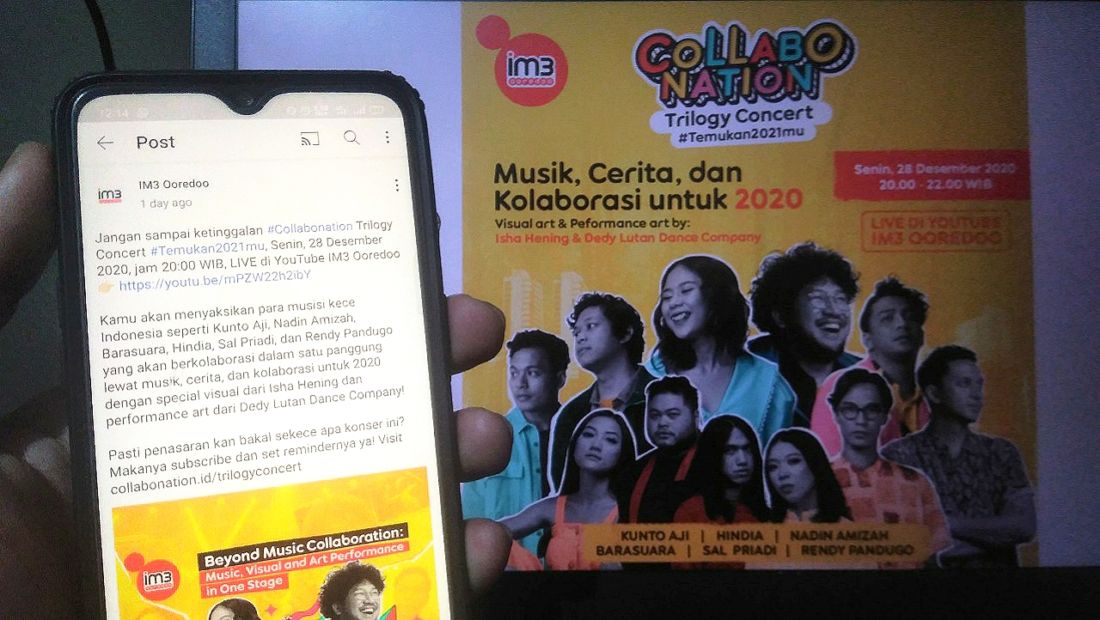 Sambut Tahun Baru, IM3 Ooredoo Gelar Collabonation Trilogy Concert #Temukan2021mu