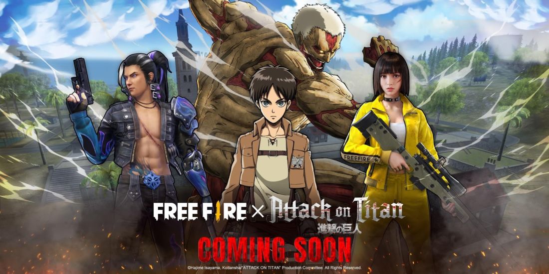 Free Fire kolaborasi dengan serial anime, Attack on Titan!