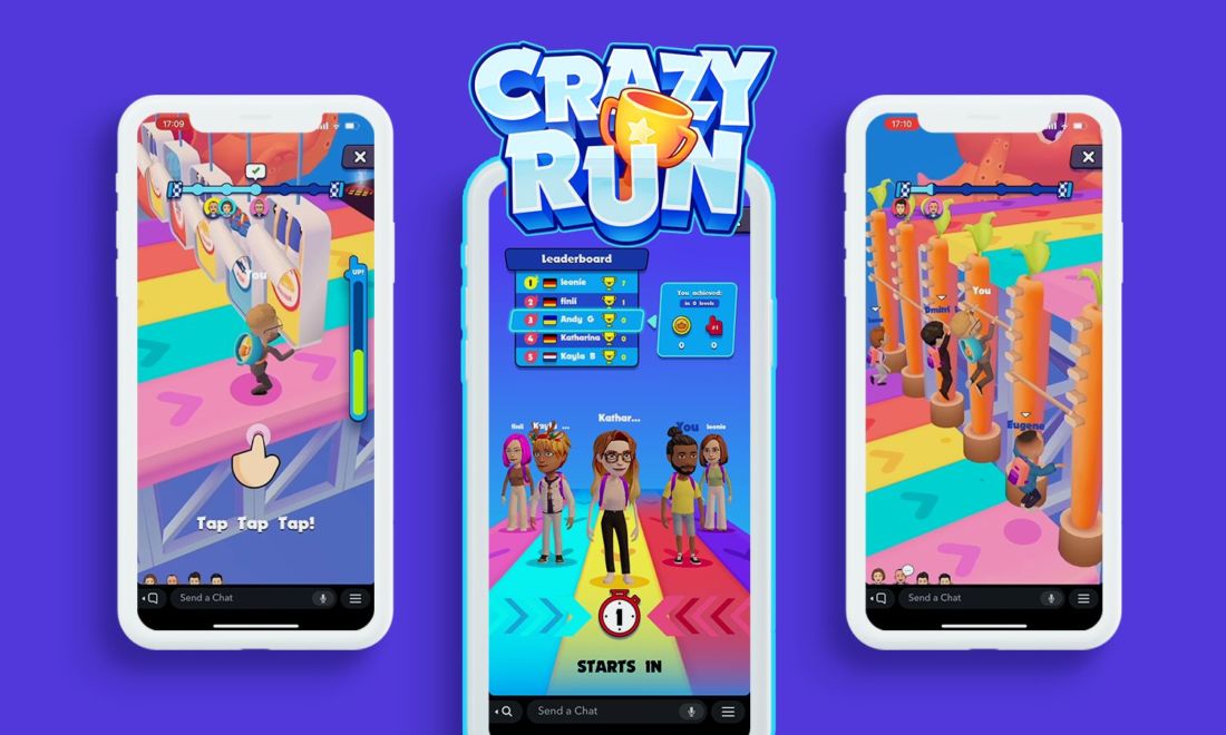 Bekerja sama dengan Snapchat, Gismart Hadirkan Crazy Run sebagai multi-game lintas platform