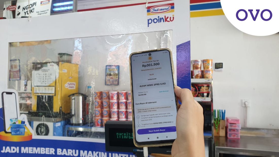 OVO Mungkinkan Pengguna Isi Saldo Oflline di Indomaret