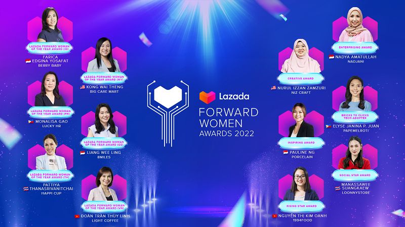 3 Perempuan Indonesia Raih Lazada Forward Women Awards 2022 Asia