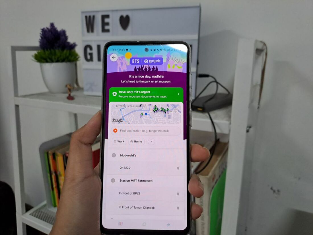 Kolaborasi dengan BTS, Aplikasi Gojek Hadirkan Nuansa Borahae