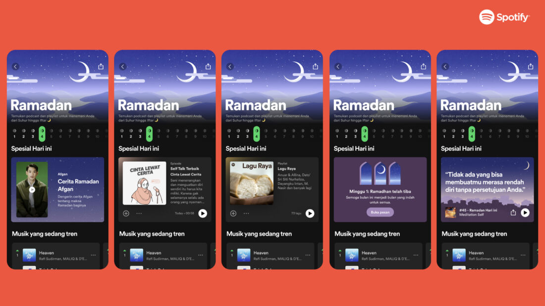 Streaming Konten Khusus Ramadan Spotify Meningkat 41% Tahun 2022