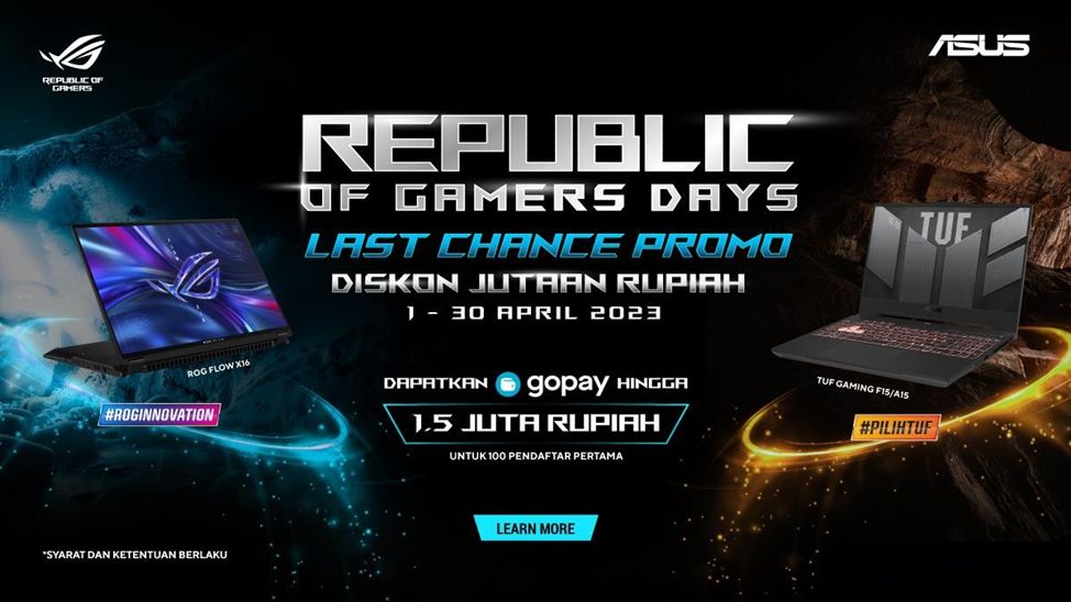 ASUS Gelar Program Republic of Gamers Days hingga 30 April 2023