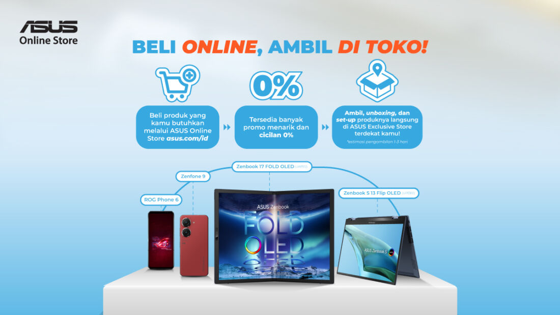 Kini Beli Laptop di ASUS Online Store Bisa Ambil Langsung di Toko