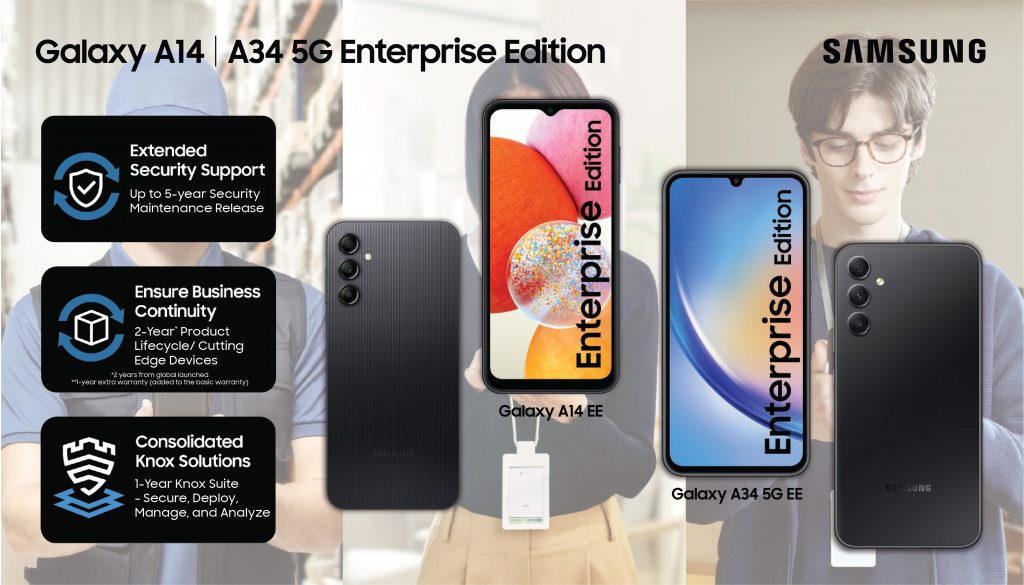 Samsung Luncurkan Galaxy A14 dan A34 5G Enterprise Edition