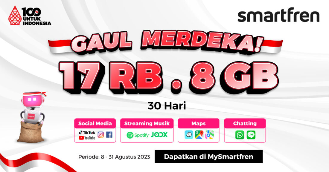 Sambut Hari Kemerdekaan, Smartfren Berikan Promo Paket Gaul Merdeka