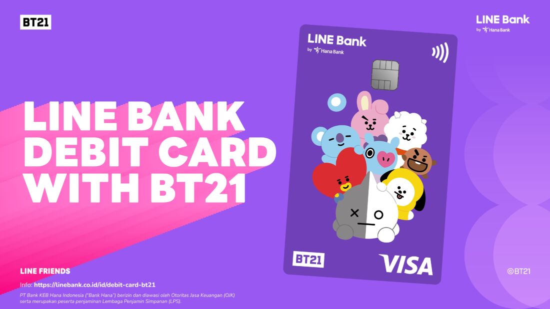 LINE Bank by Hana Bank Luncurkan Kartu Debit dengan BT21​