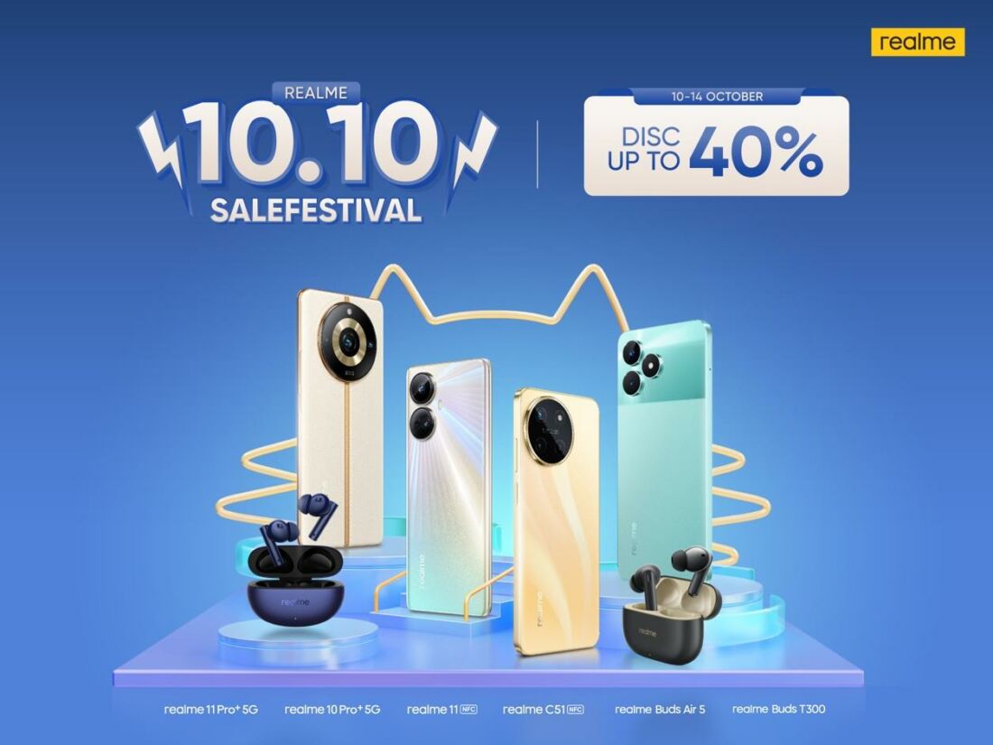 realme Berikan Potongan Harga Fantastis Hingga 1,5 Juta Rupiah di 10.10 SALEFESTIVAL