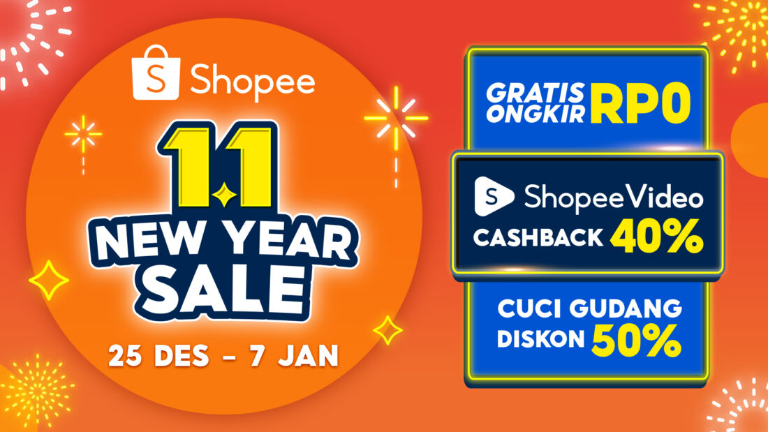 Tutup Akhir Taun, Shopee Hadirkan Kampanye 1.1 New Year Sale