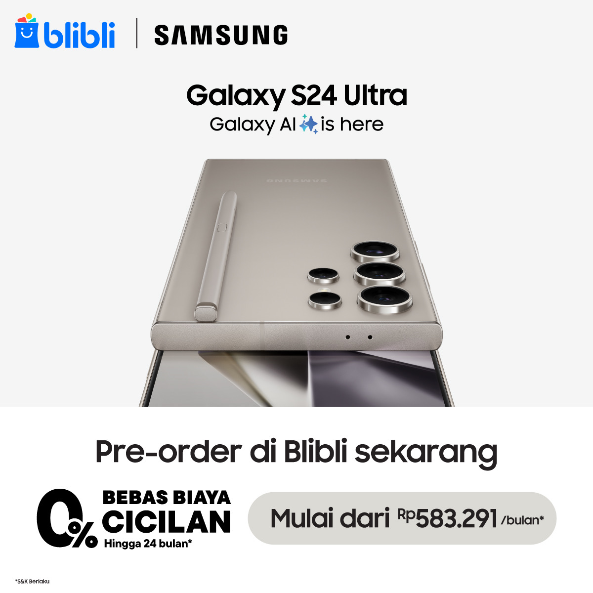 Blibli Hadirkan Promo Epic untuk Pre-Order Samsung Galaxy S24 Series