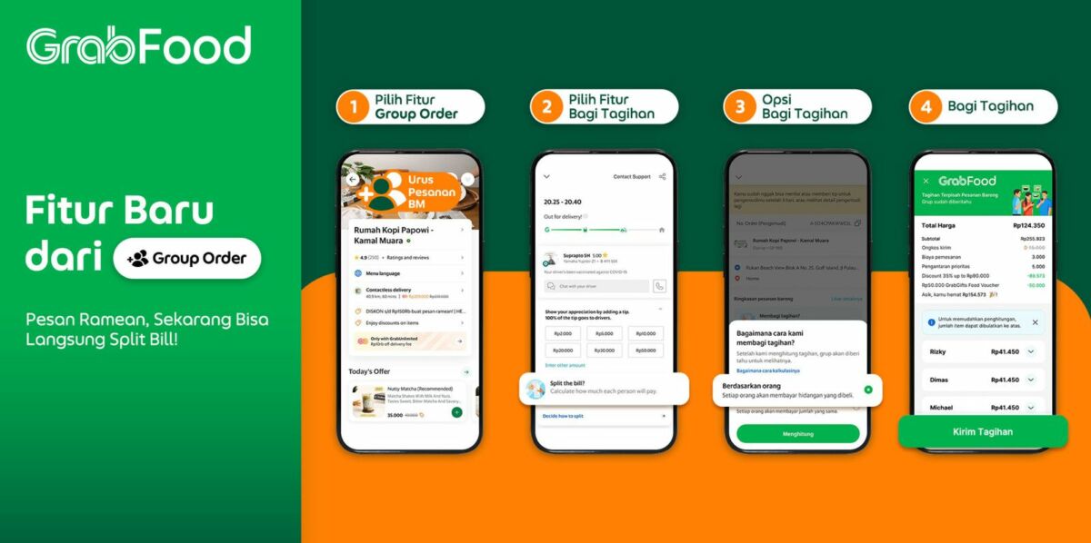 Bisa Split Bill, GrabFood Hadirkan Fitur Pendukung Baru