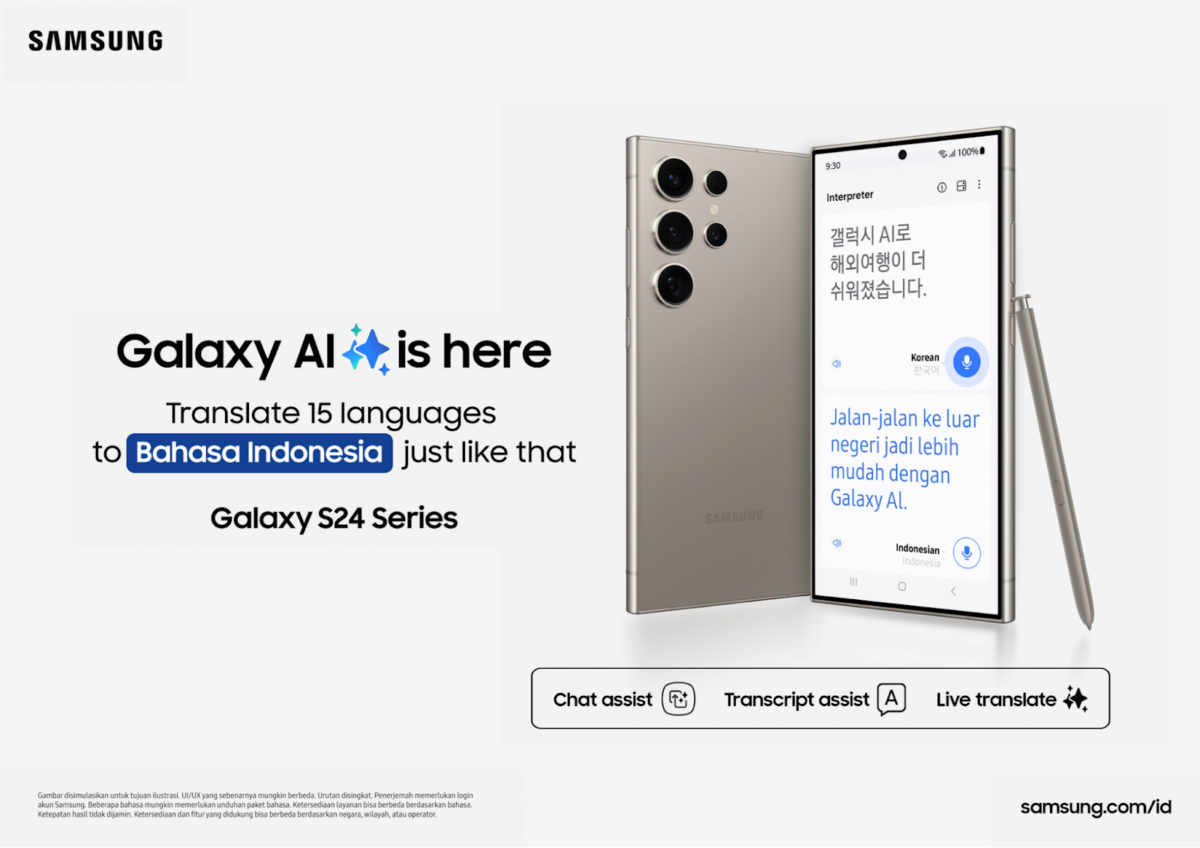 Galaxy AI di S24 Series Kini Sudah Tersedia Bahasa Indonesia